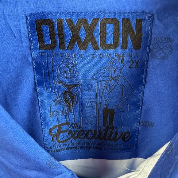 Dixxon Flannel Co. The Executive Blue Short Sleeve Collared Shirt Mens Size 2XL - Picture 5 of 7